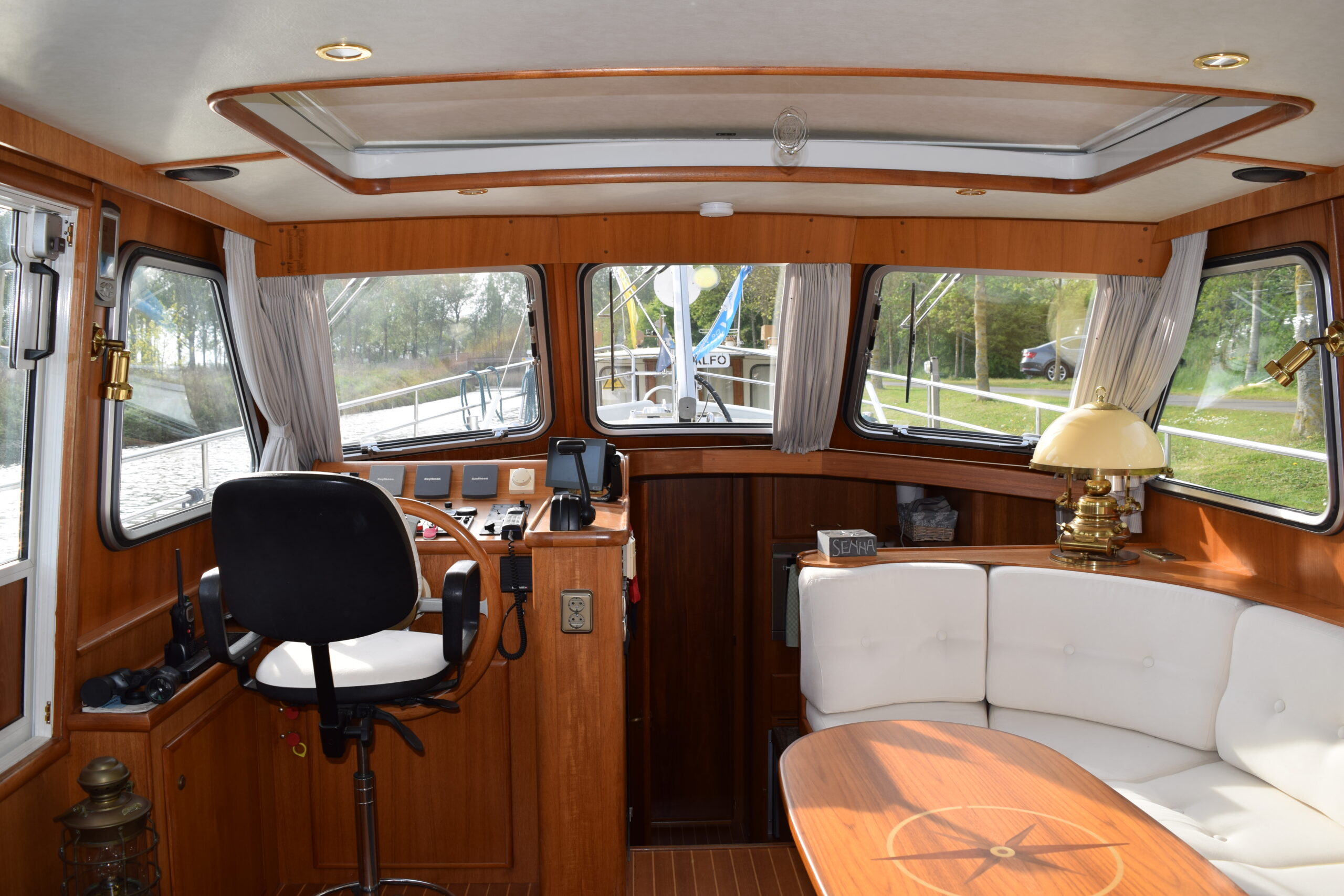 Motorjacht gordijnen enkele plooi